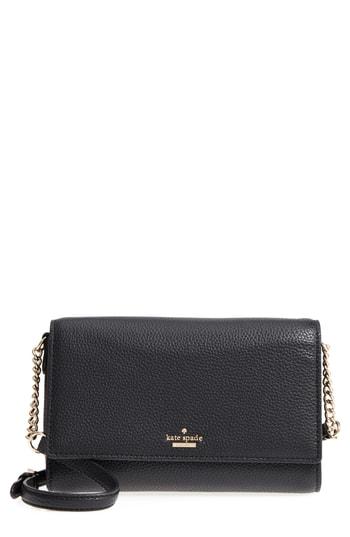 Kate Spade New York Oakwood Street Pebbled Leather Crossbody Bag - Black