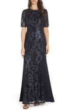 Women's Dress The Population Naomi Twisted Gown, Size - Black