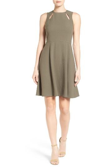 Women's Catherine Catherine Malandrino Bird Cutout Ponte Fit & Flare Dress