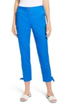 Women's Chaus Bow Hem Twill Ankle Pants - Blue