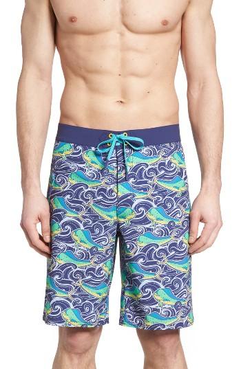 Men's Vineyard Vines Dolphin Fish Wave Board Shorts