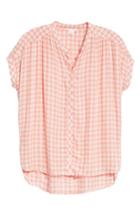 Women's Caslon Woven Check Shirt, Size - Coral