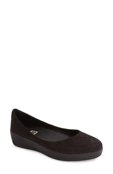 Women's Fitflop(tm) 'superballerina' Flat .5 M - Black