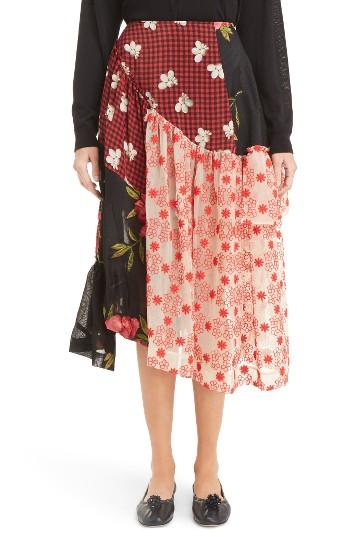 Women's Simone Rocha Patchwork Three Tier Skirt
