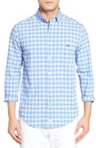 Men's Vineyard Vines Little Fort Tucker Classic Fit Check Sport Shirt, Size - Blue