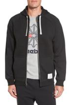 Men's Reebok Classic Quilted Zip Hoodie - Black