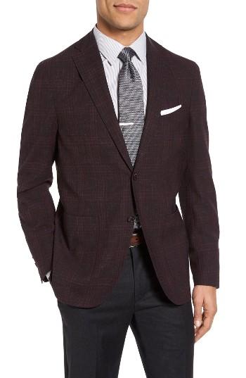 Men's Pal Zileri Classic Fit Plaid Wool & Linen Sport Coat