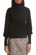Women's Milly Blouson Sleeve Cashmere Sweater, Size - Black