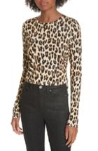 Women's Alice + Olivia Delaina Leopard Print Crop Top - Brown