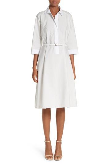 Women's Max Mara Parola Cotton Shirtdress - Grey