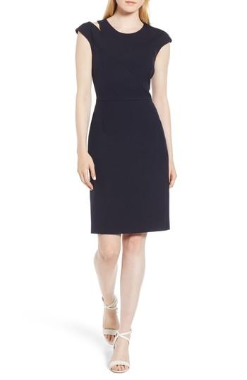 Women's Boss Danouk Ponte Sheath Dress - Blue