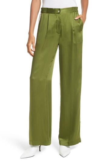 Women's Equipment Arwen Wide Leg Silk Pants - Green