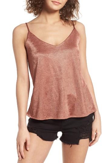 Women's Bp. Strappy Satin Camisole, Size - Metallic