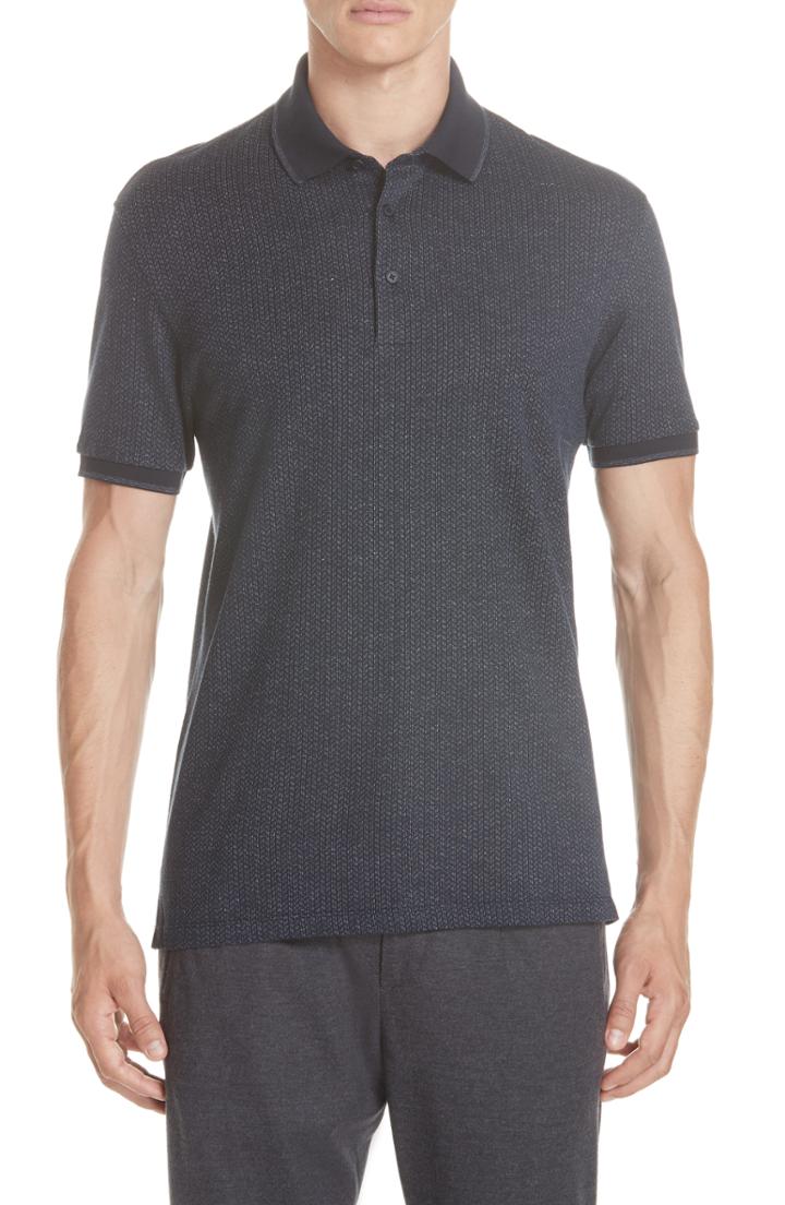 Men's Ermenegildo Zegna Cotton Polo Shirt Us / 56 Eu R - Blue