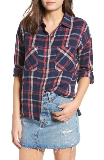 Women's Rip Curl Ride Along Flannel Shirt - Blue