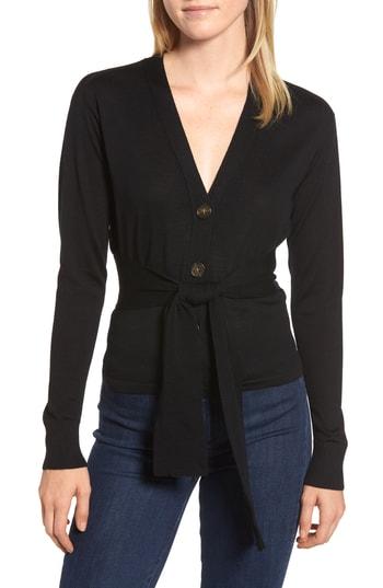 Women's J.crew Sylvia Wrap Cardigan, Size - Black