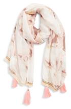Women's Stella + Ruby Fringe Wrap, Size - Pink