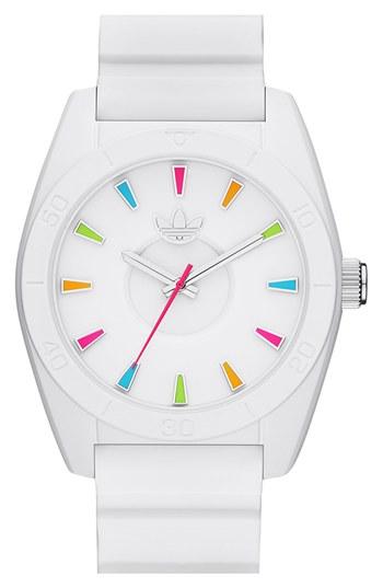Women's Adidas Originals 'santiago' Silicone Strap Watch, 42mm