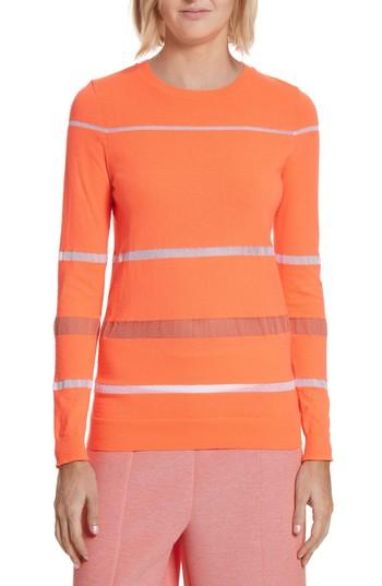 Women's Neverbefore Illusion Stripe Crewneck Sweater - Pink