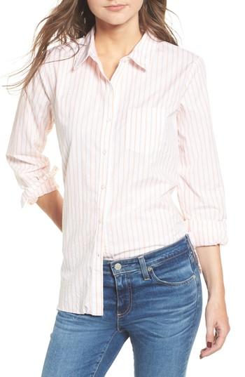 Women's Stateside Stripe Oxford Shirt - Coral