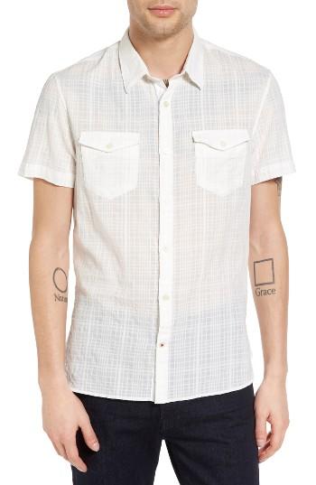 Men's John Varvatos Star Usa Trim Fit Tonal Plaid Sport Shirt