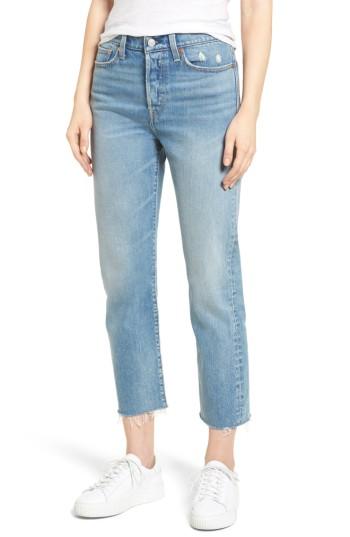Women's Levi's Wedgie Straight Leg Crop Jeans - Blue