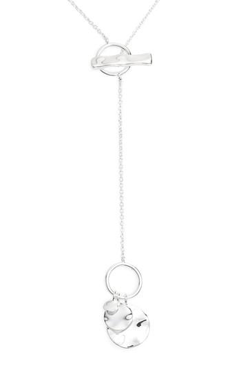Women's Gorjana Chloe Small Hammered Disc Toggle Necklace
