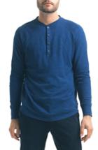 Men's Good Man Brand Slim Fit Slub Henley, Size - Blue