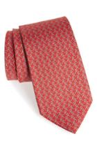 Men's Salvatore Ferragamo Emma Print Silk Tie, Size - Red