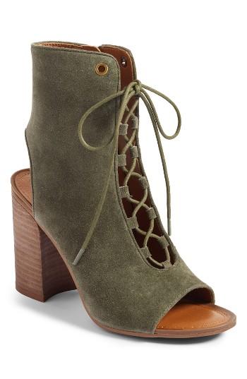 Women's Sarto By Franco Sarto Steffie Peep Toe Bootie M - Beige
