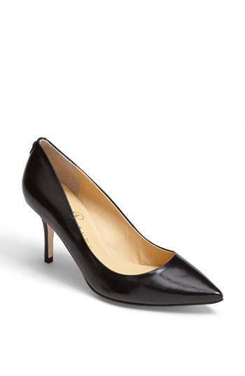 Ivanka Trump 'natalie' Pointed Toe Pump Black Leather