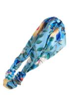 Cara Floral Twist Head Wrap, Size - Blue