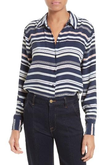 Women's Equipment Essential Stripe Silk Blouse