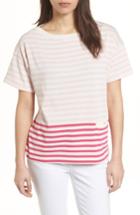 Women's Vineyard Vines Mixed Stripe Pocket Cotton Knit Top - Pink
