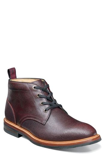 Men's Florsheim Foundry Leather Boot D - Burgundy