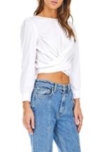 Women's Astr The Label Sinead Open Back Crop Top - White