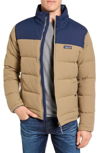 Men's Patagonia Bivy Water Repellent Down Jacket - Beige