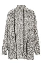 Women's Press Confetti Knit Shawl Collar Sweater - Grey