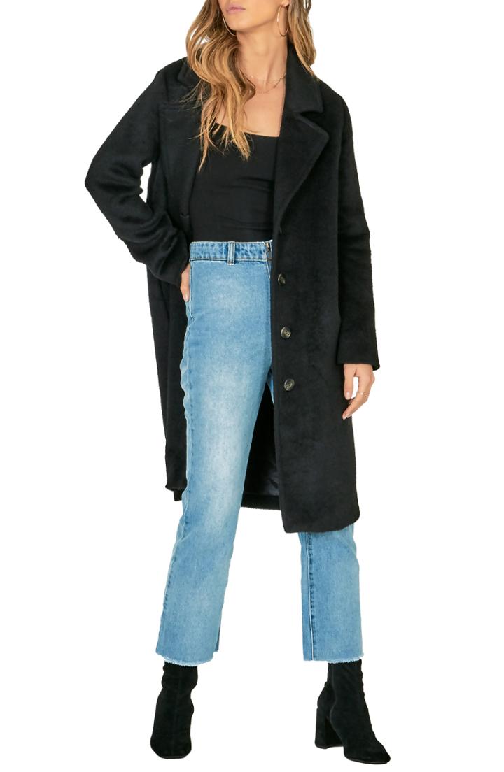 Women's Amuse Society Looking Fab Coat - Black