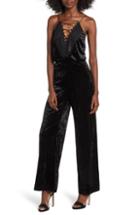 Women's Wayf Posie Lace-up Jumpsuit, Size - Black