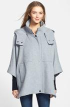 Dkny 'blythe' Hooded Wool Blend Cape