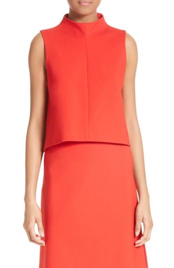 Women's Tibi Funnel Neck Top - Red