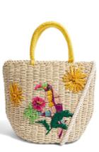 Topshop Betsy Toucan Straw Bag - Beige