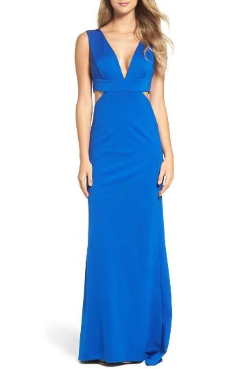 Women's Adrianna Papell Deep V Jersey Gown