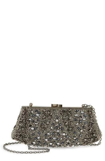 Nordstrom Beaded Rivoli Clutch - Metallic