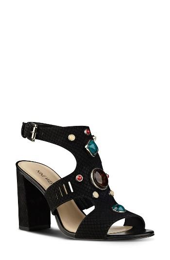 Women's Nine West Chervil Block Heel Sandal M - Black