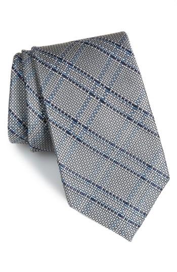 Men's Nordstrom Men's Shop Tasker Silk Tie, Size X-long - Metallic