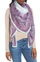 Women's Caslon Print Scarf, Size - Blue