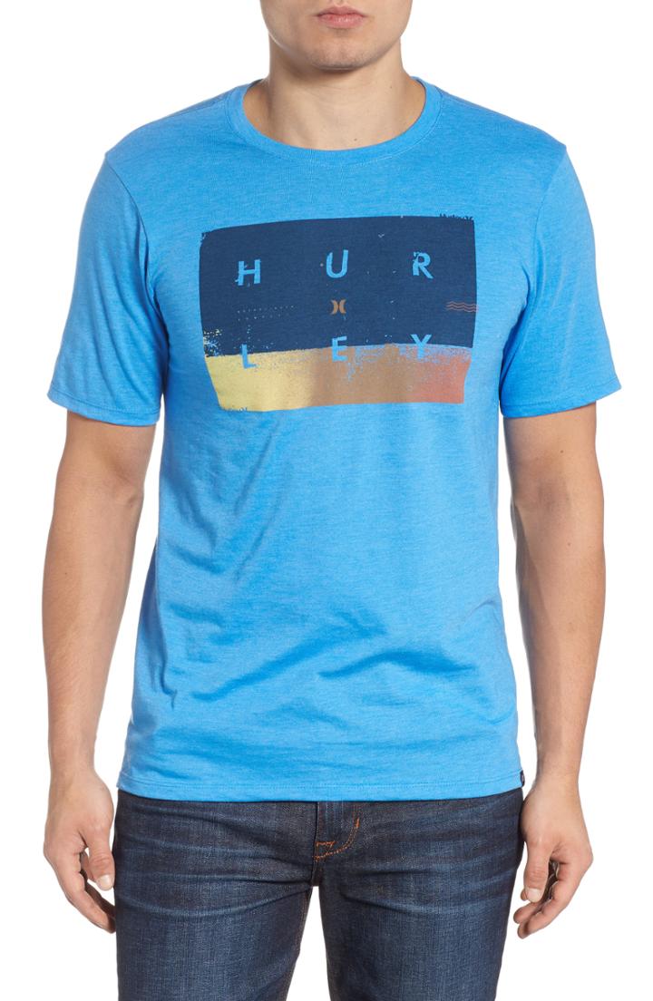 Men's Hurley Breaking Set Graphic T-shirt, Size - Blue