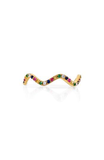 Women's Sabine Getty Baby Memphis Multistone Wave Band Ring